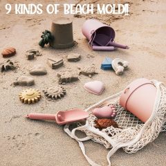 Silicone Beach Toys,Modern Baby Beach Toys,Silicone Beach Toys,Modern Baby Beach Toys,Travel Friendly Beach Set,Eco Friendly Toy,Silicone Bucket, Shovel, Sand Molds, Beach Bag,Silicone Sand Toys for Toddlers, Kids