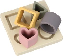Silicone Baby Puzzle,Silicone Baby Puzzle | Shapes Sorter Teething Squeezing Babies&Toddlers 6 to 24 Months Early Education | Stacking Building Blocks Toddler Toys