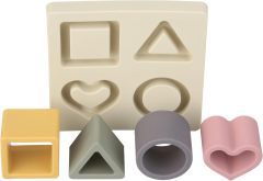 Silicone Baby Puzzle,Silicone Baby Puzzle | Shapes Sorter Teething Squeezing Babies&Toddlers 6 to 24 Months Early Education | Stacking Building Blocks Toddler Toys