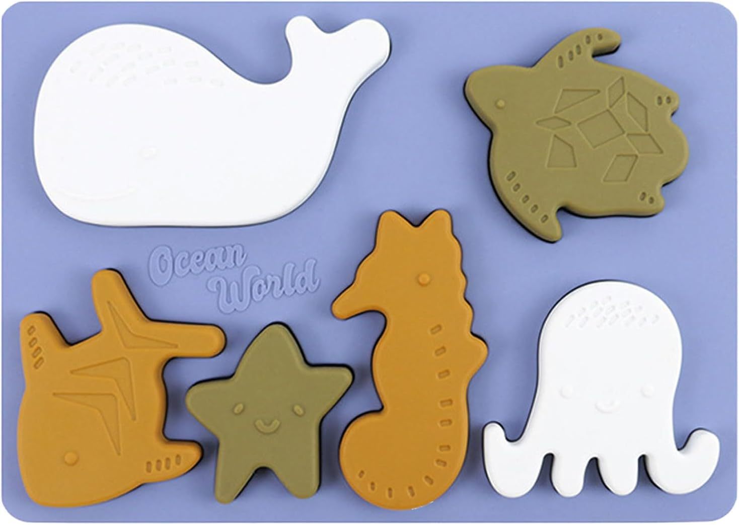 Silicone Toddlers Animal Puzzle,Silicone Toddlers Animal Puzzle, Baby Soft Silicone Animal Puzzle Toys for Toddlers, Learning Toy Board for Kids Preschool Boys & Girls Educational Learning,