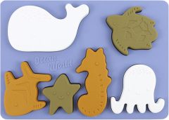 Silicone Toddlers Animal Puzzle,Silicone Toddlers Animal Puzzle, Baby Soft Silicone Animal Puzzle Toys for Toddlers, Learning Toy Board for Kids Preschool Boys & Girls Educational Learning,