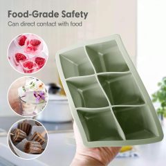 Silicone Ice Cube Trays,Silicone Ice Cube Trays - Large Size Silicone Ice Cube Molds with Leak Proof Removable Lid Square Ice Cube Tray And BPA Free for Cocktail,Whiskey, Stackable Flexible Ice