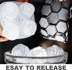 3D Rose Ice Molds 2.5 Inch,3D Rose Ice Molds 2.5 Inch, Rose Ice Cube Tray 2.5 Inch ,Silicone Rose Ice Cube Mold for Whiskey