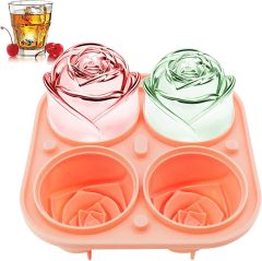 3D Rose Ice Molds 2.5 Inch,3D Rose Ice Molds 2.5 Inch, Rose Ice Cube Tray 2.5 Inch ,Silicone Rose Ice Cube Mold for Whiskey