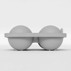 Silicone Ice Ball Maker,Silicone Ice Ball Maker,Reusable 2.5 Inch Ice Cube Trays, Easy Release Silicone Round Ice Sphere Tray with Lids & Funnel for Whiskey, Cocktails & Bourbon Black