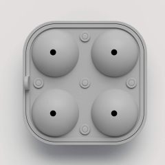 Silicone Ice Ball Maker,Silicone Ice Ball Maker,Reusable 2.5 Inch Ice Cube Trays, Easy Release Silicone Round Ice Sphere Tray with Lids & Funnel for Whiskey, Cocktails & Bourbon Black