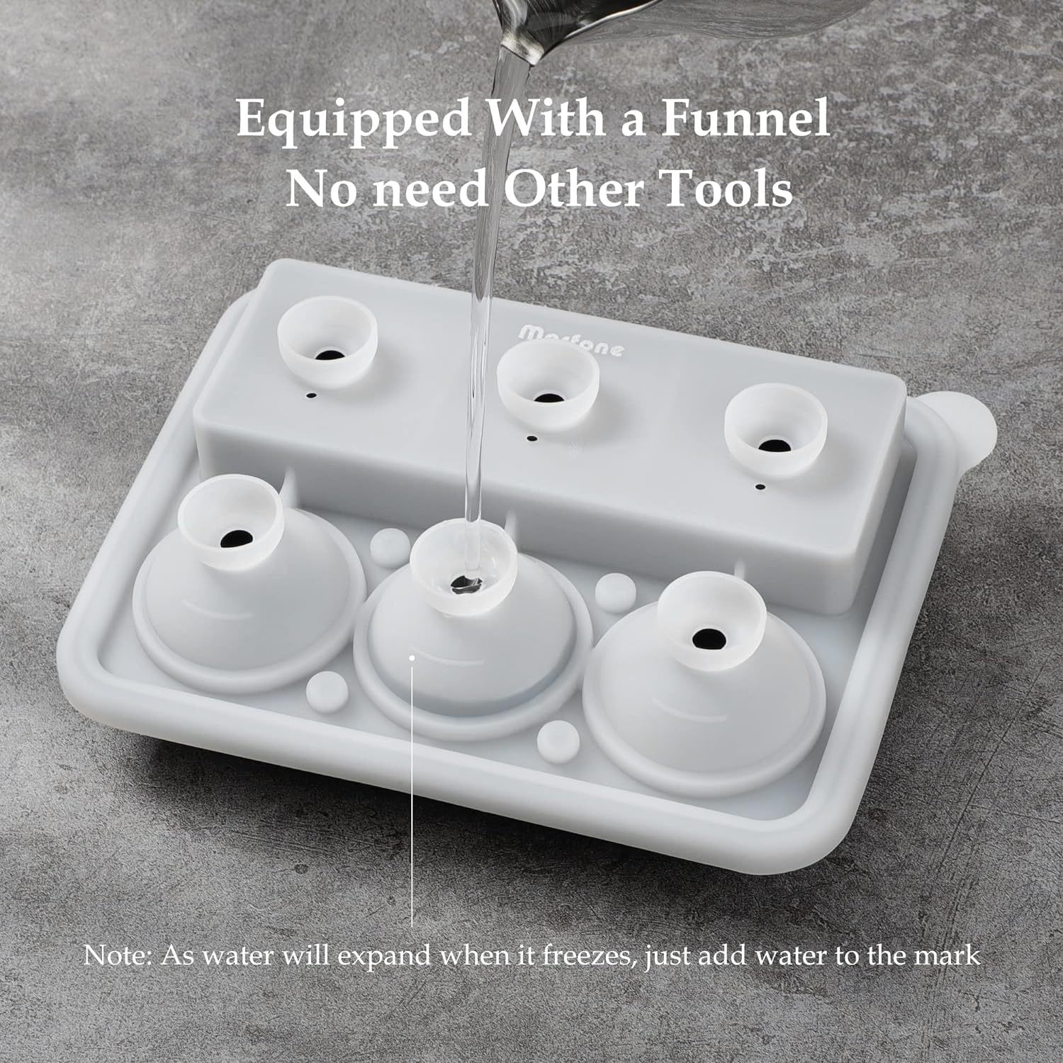 Silicone Ice Cube Tray and Square Ice Mold,Kangde Silicone Ice Cube Tray and Square Ice Mold Combo for Whiskey, Cocktails and Homemade Drinks - With Lid and Funnel for Easy Release