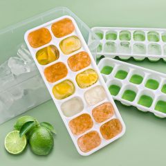Ice Cube Tray with Lid and Bin,Ice Cube Tray with Lid and Bin, Silicone Ice Cube Trays for Freezer, Ice Trays for Freezer with Bin,Ice Tong,Ice Scoop, BPA Free Stackable Ice Tray for Cocktail,Beer