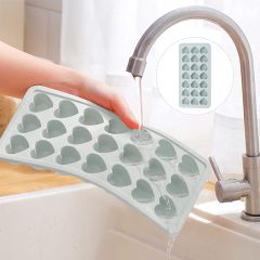 Heart Shaped Ice Cube Trays with Lid,Heart Shaped Ice Cube Trays with Lid, Chocolate Mold, Easy Release Ice Trays, 21-Cavity Silicone Heart Molds for Ice Cubes, Gelatine, Baking and Candy