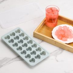 Heart Shaped Ice Cube Trays with Lid,Heart Shaped Ice Cube Trays with Lid, Chocolate Mold, Easy Release Ice Trays, 21-Cavity Silicone Heart Molds for Ice Cubes, Gelatine, Baking and Candy