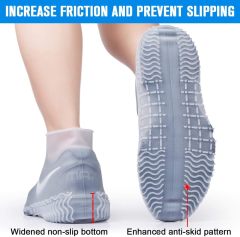 Silicone Waterproof Shoe Covers,Silicone Waterproof Shoe Covers, Upgrade Reusable Overshoes with Zipper, Resistant Rain Boots Non-Slip Washable Protection