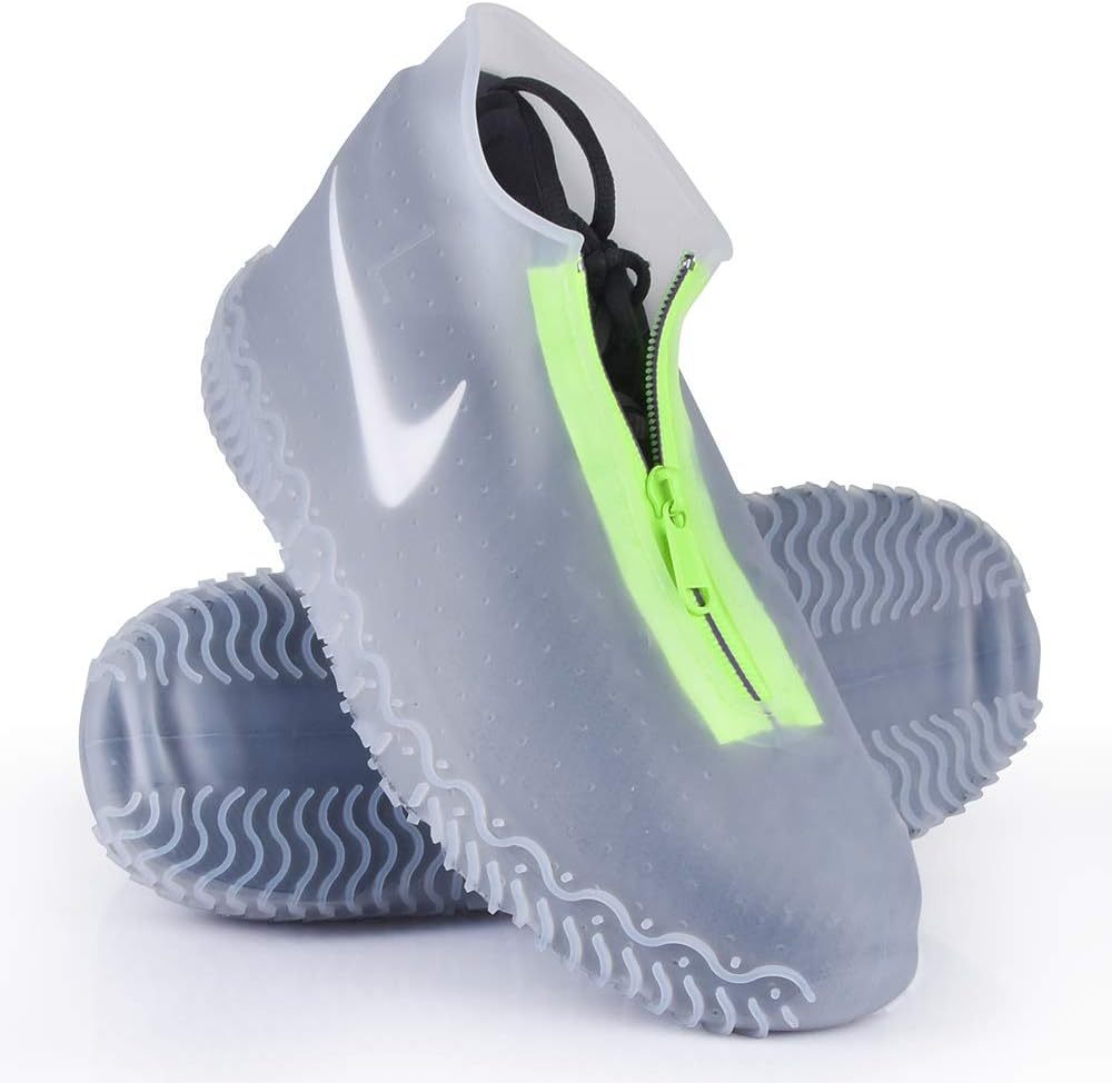 Silicone Waterproof Shoe Covers,Silicone Waterproof Shoe Covers, Upgrade Reusable Overshoes with Zipper, Resistant Rain Boots Non-Slip Washable Protection