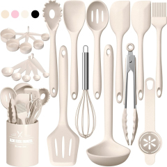 Silicone Kitchen Cooking Utensils Set,Silicone Cooking Utensil Set, Non-stick Kitchen 22 Pcs Cookware, Silicone Kitchen Tools，best kitchen