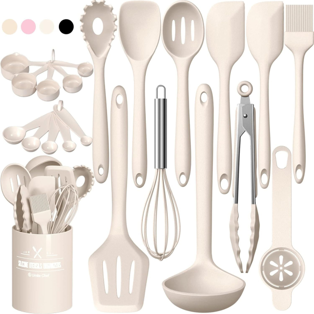 Silicone Kitchen Cooking Utensils Set,Silicone Cooking Utensil Set, Non-stick Kitchen 22 Pcs Cookware, Silicone Kitchen Tools，best kitchen