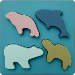 Soft Silicone Toddler Puzzles Ages 1-2,Baby Animal Puzzles 12-18 Monthes+, Soft Silicone Toddler Puzzles Ages 1-2, Montessori Toys Cultivate Babies' Ability to Learn Grip and Hand-Eye Coordination, Food-Grade Silicone BPA Free