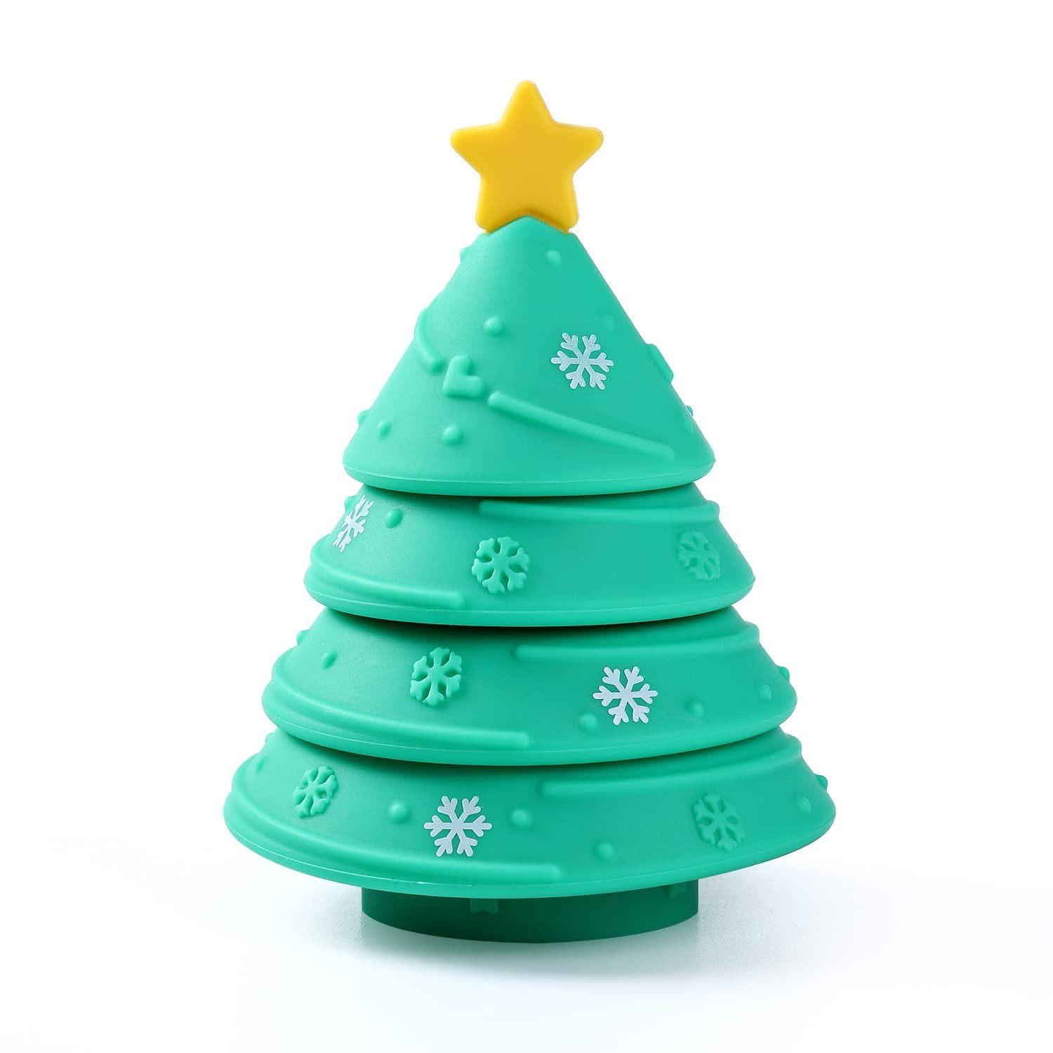 Teething Toys for Babies 0-36 Months,Teething Toys for Babies 0-36 Months, Baby Teething Toy, Soft Educational Stacking Toys with Christmas Tree Toys for Infant & Toddler Gift, Baby Teether Includes 4 Silicone Stacking Rings，newborn teether toys