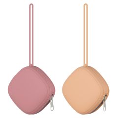 Silicone Pacifier Holder Case,Silicone Pacifier Holder Case, Portable Silicone Pacifier Case for Diaper Bag, BPA Free Newborn Baby Pacifiers Silicone Pouch