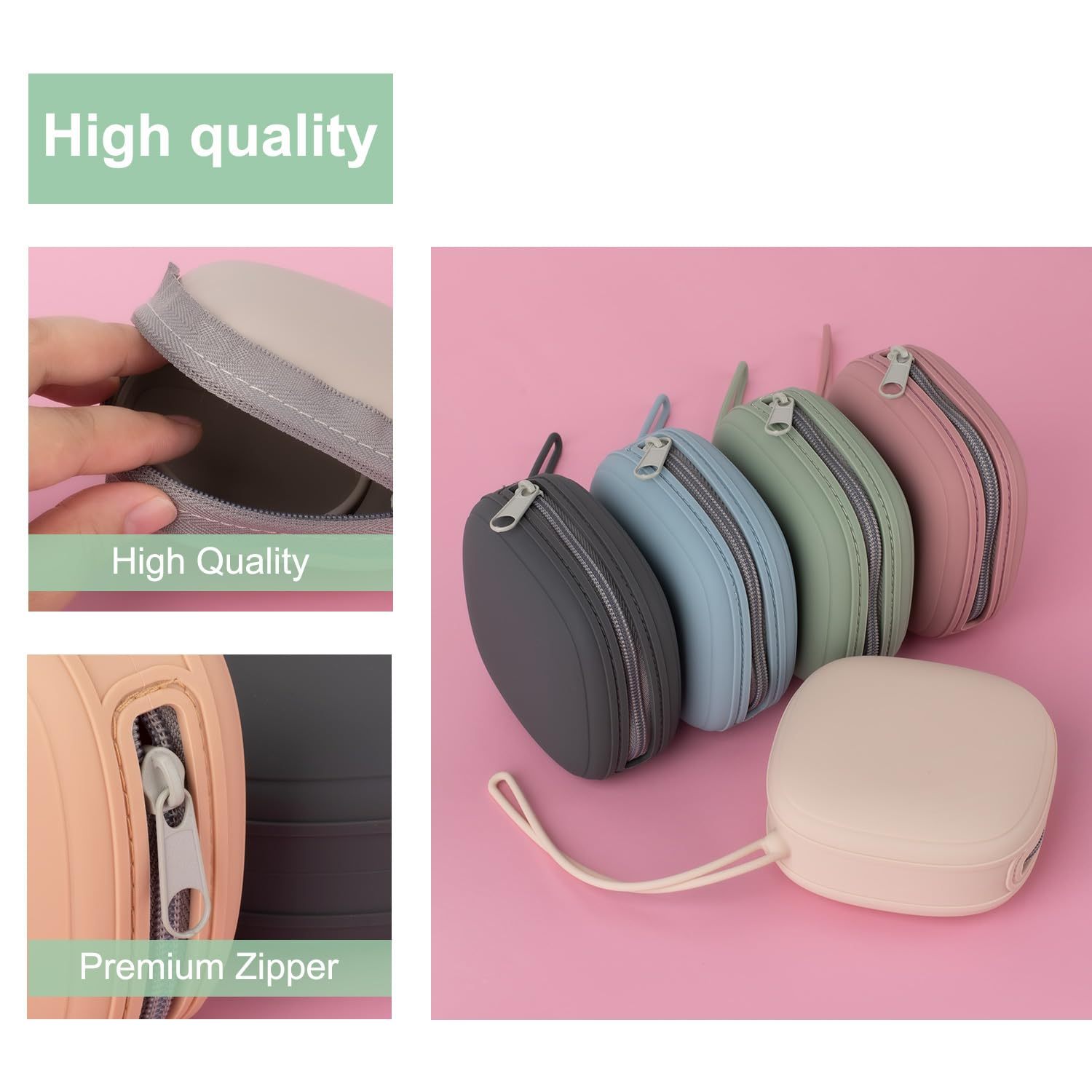 Silicone Pacifier Holder Case,Silicone Pacifier Holder Case, Portable Silicone Pacifier Case for Diaper Bag, BPA Free Newborn Baby Pacifiers Silicone Pouch