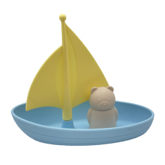 Silicone Boat-Mold Free Baby Bathtub Toys,Baby and Toddler Bath Toys Silicone Boat-Mold Free Baby Bathtub Toys, Silicone Bath Toys, BPA-Free Baby Toy for Beach, Pool, Noah's Ark Silicone