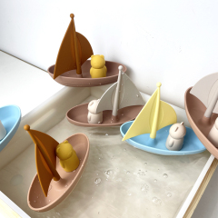 Silicone Boat-Mold Free Baby Bathtub Toys,Baby and Toddler Bath Toys Silicone Boat-Mold Free Baby Bathtub Toys, Silicone Bath Toys, BPA-Free Baby Toy for Beach, Pool, Noah's Ark Silicone