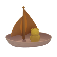 Silicone Boat-Mold Free Baby Bathtub Toys,Baby and Toddler Bath Toys Silicone Boat-Mold Free Baby Bathtub Toys, Silicone Bath Toys, BPA-Free Baby Toy for Beach, Pool, Noah's Ark Silicone