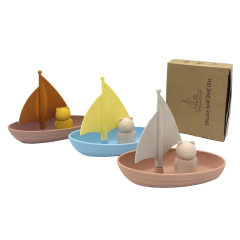 Silicone Boat-Mold Free Baby Bathtub Toys,Baby and Toddler Bath Toys Silicone Boat-Mold Free Baby Bathtub Toys, Silicone Bath Toys, BPA-Free Baby Toy for Beach, Pool, Noah's Ark Silicone