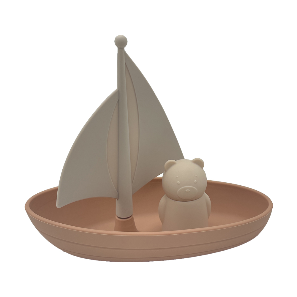 Silicone Boat-Mold Free Baby Bathtub Toys,Baby and Toddler Bath Toys Silicone Boat-Mold Free Baby Bathtub Toys, Silicone Bath Toys, BPA-Free Baby Toy for Beach, Pool, Noah's Ark Silicone