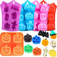 Pumpkin Silicone Mold Halloween Cake Mold,Halloween Molds Silicone Candy Chocolate Soap Mold Pumpkin Baking Mold
