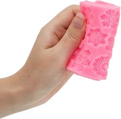 3D Snowflake Silicone Mold Christmas,Snowflake Silicone Fondant Mold Winter Cake Decoration Candy Making Supplies Snowflake Chocolate Decoration Party Cake Decoration Baking Mold