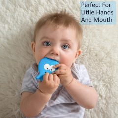Teething Toys for Boys,Teething Toys for Boys - BPA Free Silicone - Easy to Hold, Soft, Bendable, Highly Effective Octopus Teether, Best for Freezer