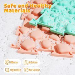 Silicone Alphabet & Number Puzzle,Sensory Mats, Sensory Tiles for Kids Sensory Room Items, Textured Sensory Floor Tiles Orthopedic Massage Puzzle Floor Mat for Autistic Children, with Silicone Alphabet & Number Puzzle