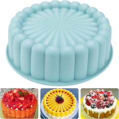 Cake Pan Silicone,Cake Pan Silicone, Nonstick, 10 inch Round Cake Molds for Baking