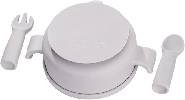 NEW Baby Silicone Feeding Set,NEW Baby Feeding Set, Silicone Suction Bowl & Fork Spoon