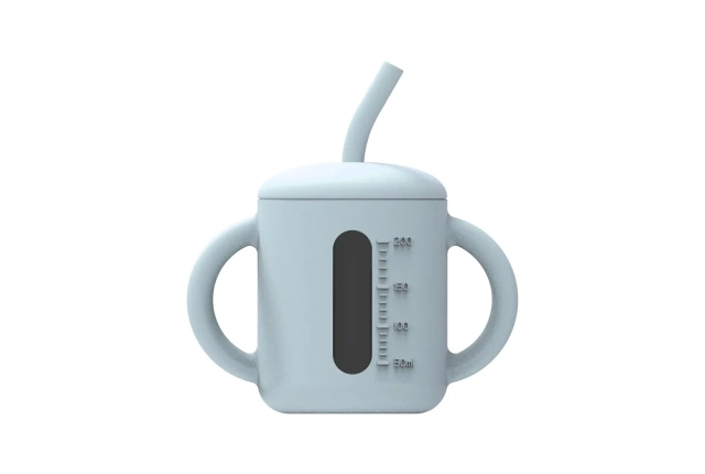 Silicone Baby Sippy Cup With Straw