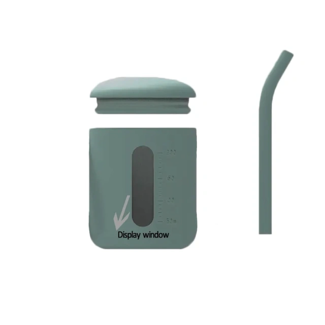 Silicone Baby Sippy Cup With Straw