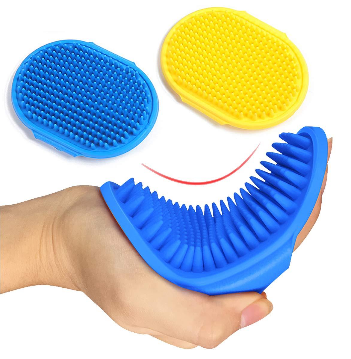 Premium Soft Silicone Pet Bath Brushes with Adjustable Handle,Dog Grooming Brush, Premium Soft Silicone Pet Bath Brushes with Adjustable Handle