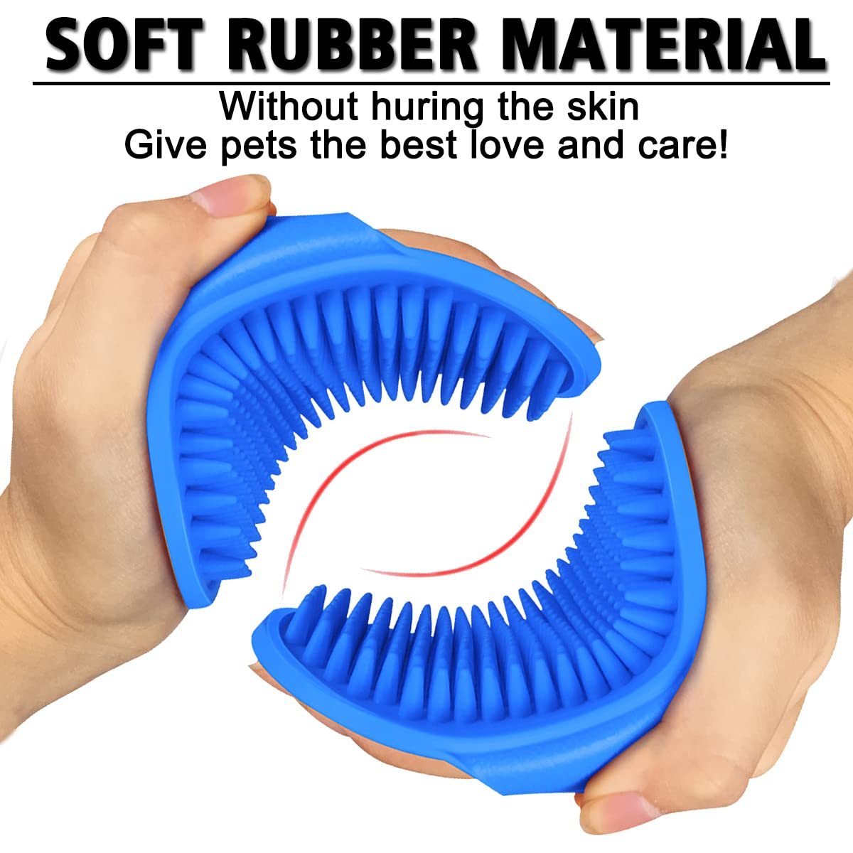Premium Soft Silicone Pet Bath Brushes with Adjustable Handle,Dog Grooming Brush, Premium Soft Silicone Pet Bath Brushes with Adjustable Handle