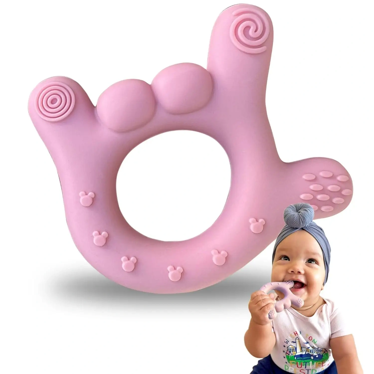 Wholesale Soft Teething Toys,Wholesale Soft Teething Toys, Silicone Hand Teether for Babies 3-6 Months