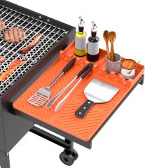 Silicone Grill Mat Compatible with Blackstone,Silicone Grill Mat Compatible with Blackstone, Silicone Griddle Tools Mat with Drip Pad, Spatula Mat for Outdoor Grill Kitchen Counter