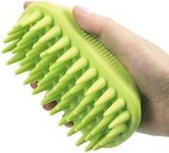 Rubber Dog Shampoo Grooming Brush,Dog Bath Brush,Rubber Dog Shampoo Grooming Brush, Silicone Shower Wash Curry Brush, Pet Scrubber for Short Long Haired Dogs Cats Massage Comb, Soft Shedding Bathing Brush Removes Loose & Shed Fur