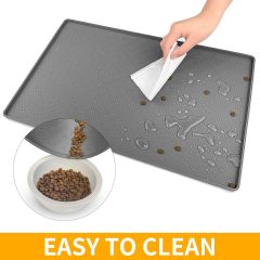 Pet Placemat for Dog and Cat,Pet Placemat for Dog and Cat, Silicone Mat for Prevent Food and Water Overflow, Suitable for Small, Medium and Big Pet