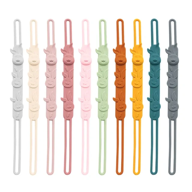 Baby Toddler Teether Chain Holder,BPA Free Baby Teeth Safety Straps Stretchable Silicone Pacifier Clips Baby Toddler Teether Chain Holder