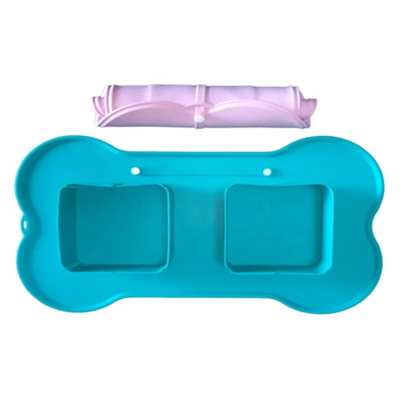 Pet Feeding Mats Silicone Dog Bowls,BPA free Food Grade Travel Folding Pet Feeding Mats Silicone Dog Bowls，collapsible dog bowl