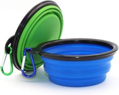 Silicone Collapsible Dog Bowl,Collapsible Dog Bowl, Foldable Expandable Cup Dish for Pet Cat Food Water Feeding Portable Travel Bowl