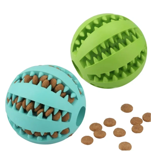 Rubber Food Dispensing Chew Dog Toy