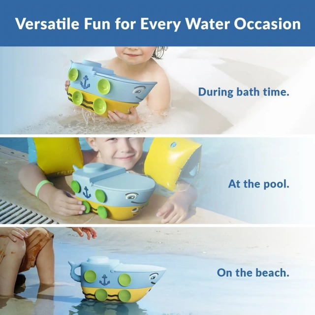 Silicone Baby Bath Toys Submarine,Silicone Baby Bath Toys Submarine, Suction Bath Water Toy for Bathtime