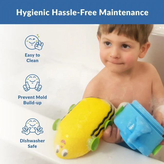 Silicone Baby Bath Toys Submarine,Silicone Baby Bath Toys Submarine, Suction Bath Water Toy for Bathtime