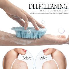 Easy-to-Clean Silicone Shower Scrubber,Silicone Body Scrubber – Dual-Sided Exfoliator for Men & Women, Gentle Loofah Alternative, Easy-to-Clean Silicone Shower Scrubber