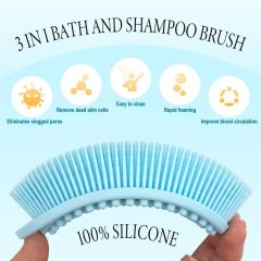 Easy-to-Clean Silicone Shower Scrubber,Silicone Body Scrubber – Dual-Sided Exfoliator for Men & Women, Gentle Loofah Alternative, Easy-to-Clean Silicone Shower Scrubber