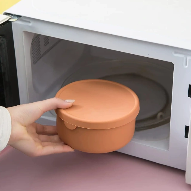 Silicone Bowls with Lids Set Reusable Food Container,Silicone Bowls with Lids Set Reusable Food Container with Airtight Lids Versatile for Storing Meals Microwave/Dishwasher/Freezer